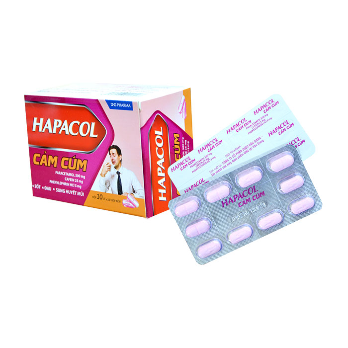 Hapacol Cảm Cúm DHG 100 viên – Thuốc giảm đau – hạ sốt