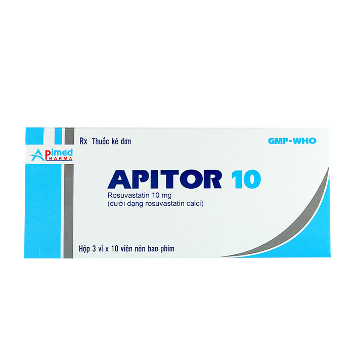 Apitor 10mg Apimed 3 vỉ x 10 viên