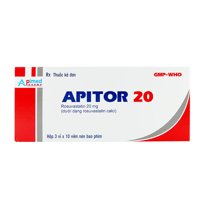 Apitor 20mg Apimed 3 vỉ x 10 viên